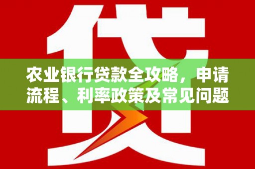 黑山农业银行贷款全攻略，申请流程、利率政策及常见问题解析