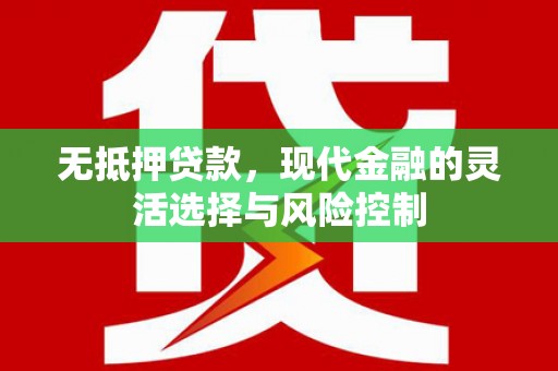 黑山无抵押贷款，现代金融的灵活选择与风险控制