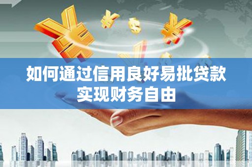 黑山如何通过信用良好易批贷款实现财务自由