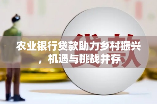 黑山农业银行贷款助力乡村振兴，机遇与挑战并存