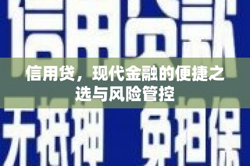 黑山信用贷，现代金融的便捷之选与风险管控