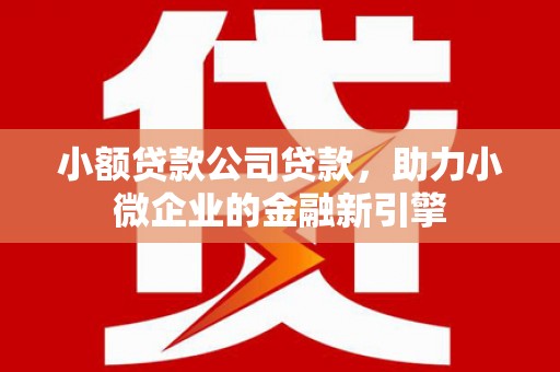 黑山小额贷款公司贷款，助力小微企业的金融新引擎