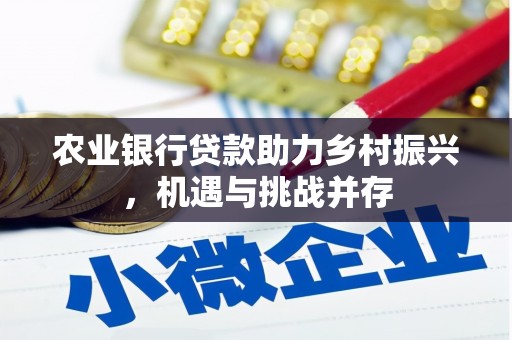 黑山农业银行贷款助力乡村振兴，机遇与挑战并存