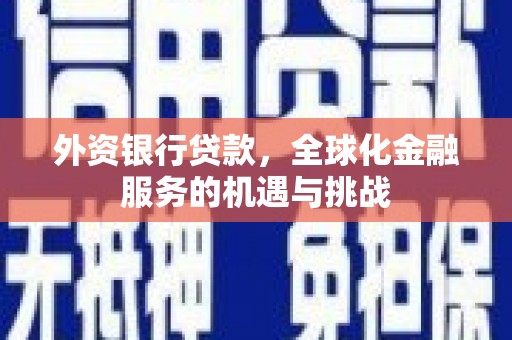 黑山外资银行贷款，全球化金融服务的机遇与挑战