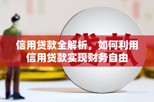 黑山信用贷款全解析，如何利用信用贷款实现财务自由